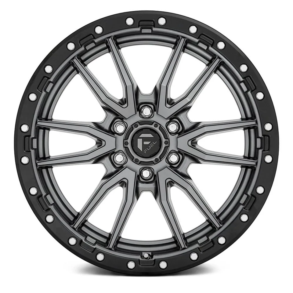 Fuel Off-Road Rebel 6 Anthracite w/ Black Lip D680 3 of 3
