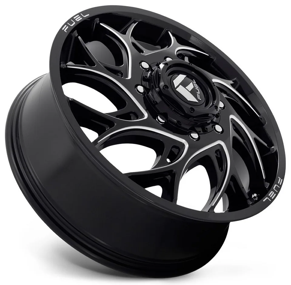 Fuel Off-Road Runner Gloss Black Milled Dually Front D741 142.0 C.B. 5 of 6