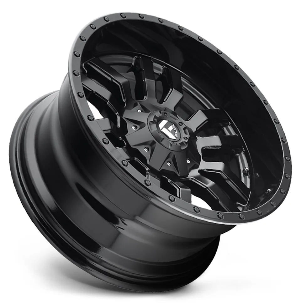 Fuel Off-Road Sledge Matte Black w/ Gloss Black Lip D596 5x4.5/114.3 2 of 3