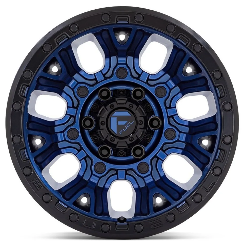 Fuel Off-Road Traction Dark Blue w/ Black Ring D827 2 of 3