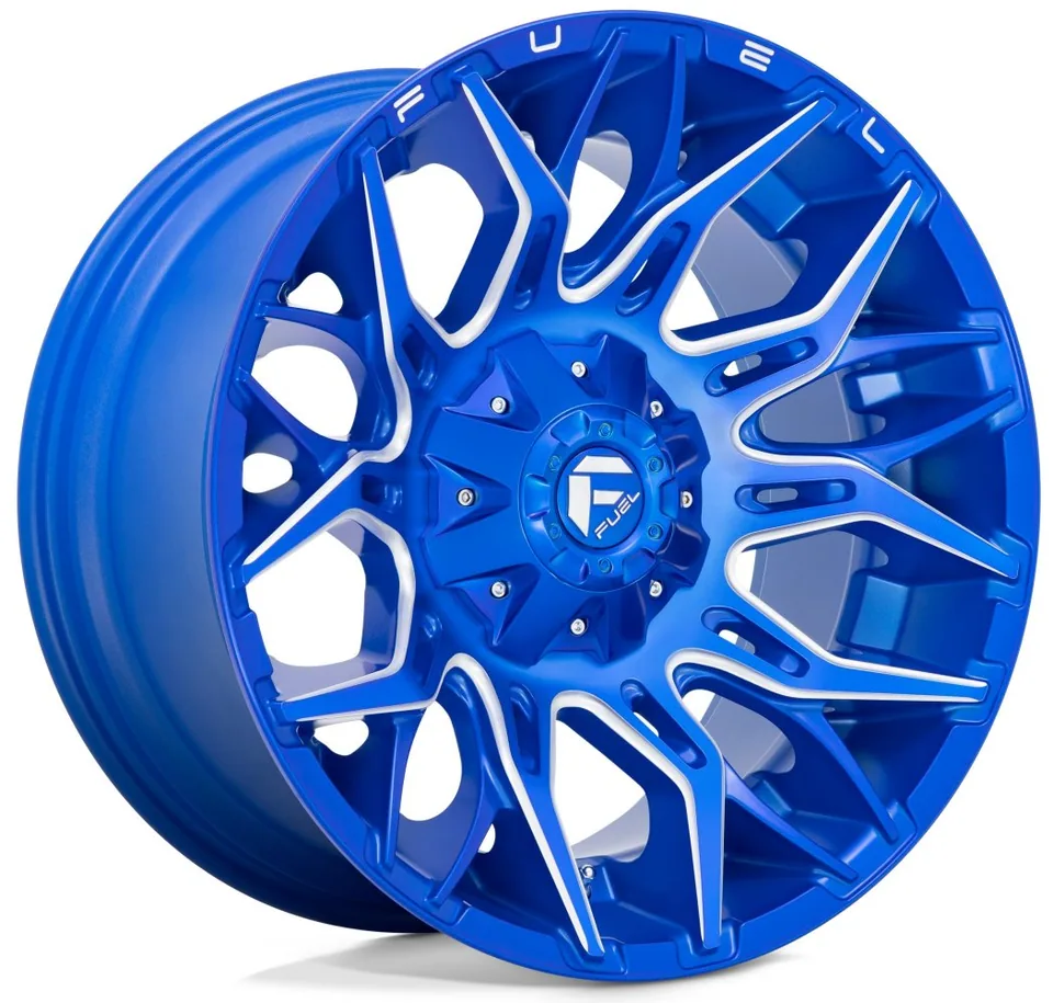 Fuel Off-Road Twitch Anodized Blue Milled D770 3 of 3