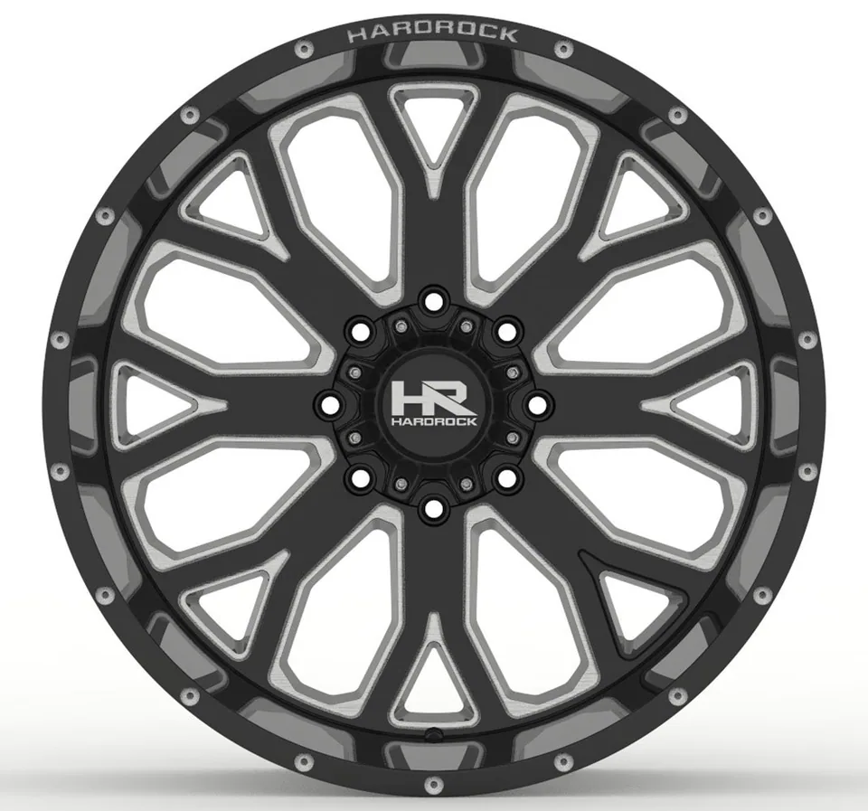 Hardrock Off-Road H504 Slammer Xposed Gloss Black Milled 2 of 3