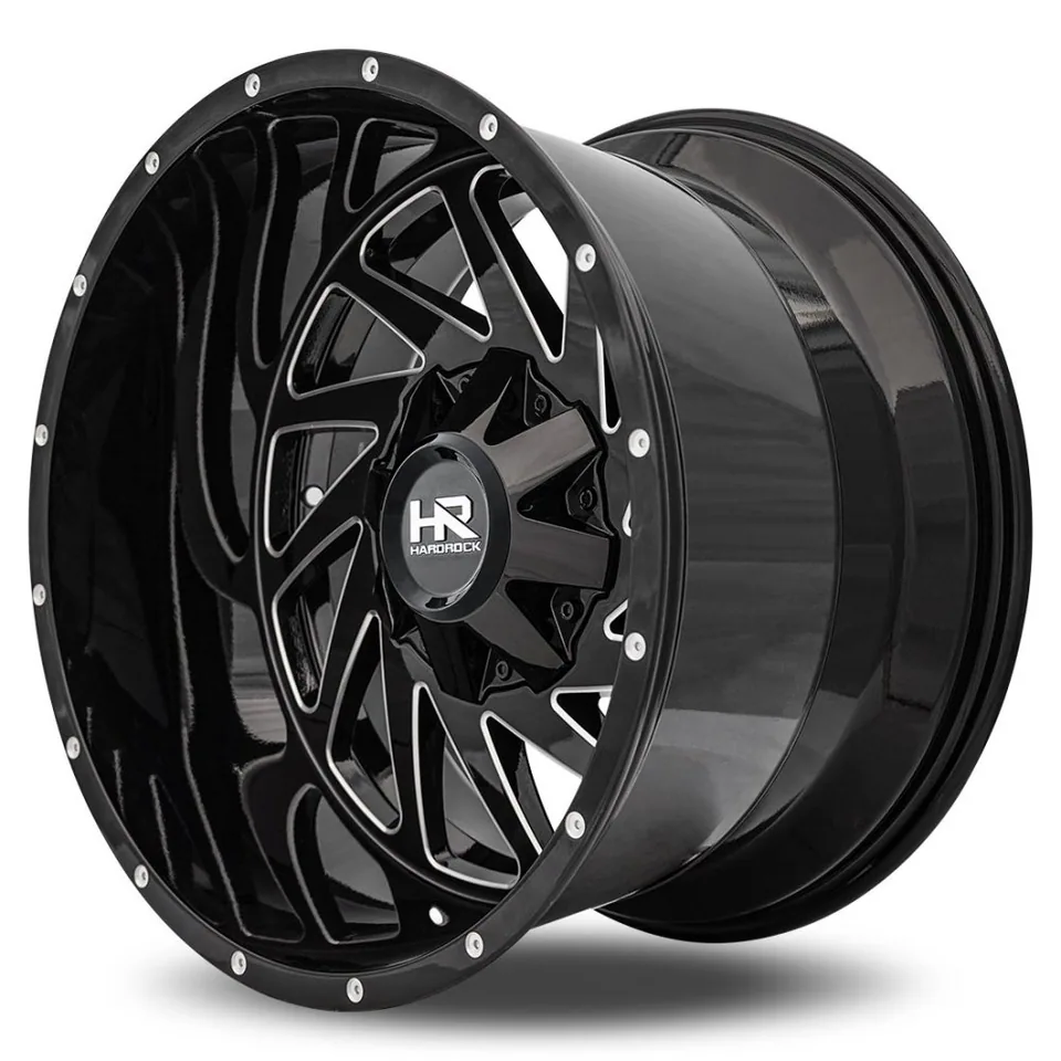 Hardrock Off-Road H704 Crusher Gloss Black Milled 6x135 2 of 3