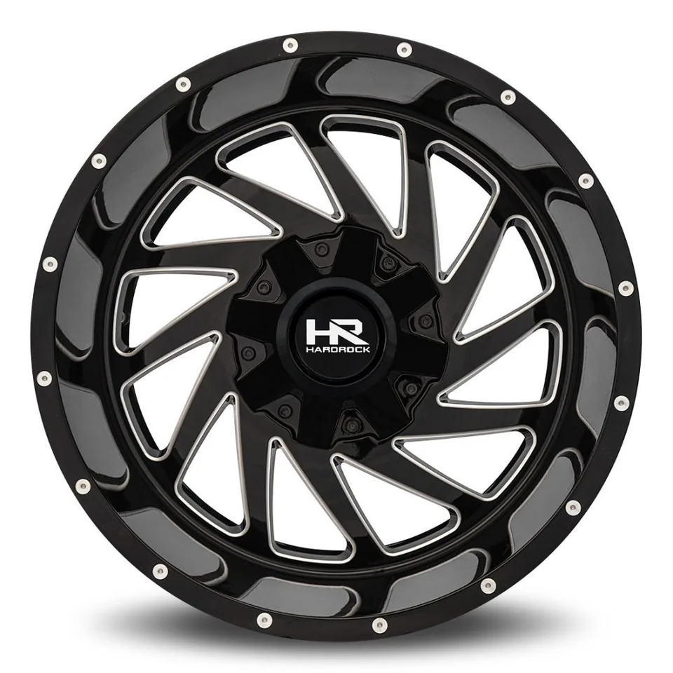 Hardrock Off-Road H704 Crusher Gloss Black Milled 6x135 3 of 3