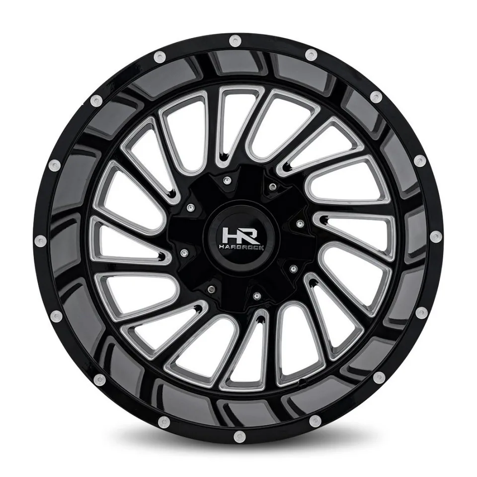 Hardrock Off-Road H708 Overdrive Gloss Black Milled 6x135 2 of 3
