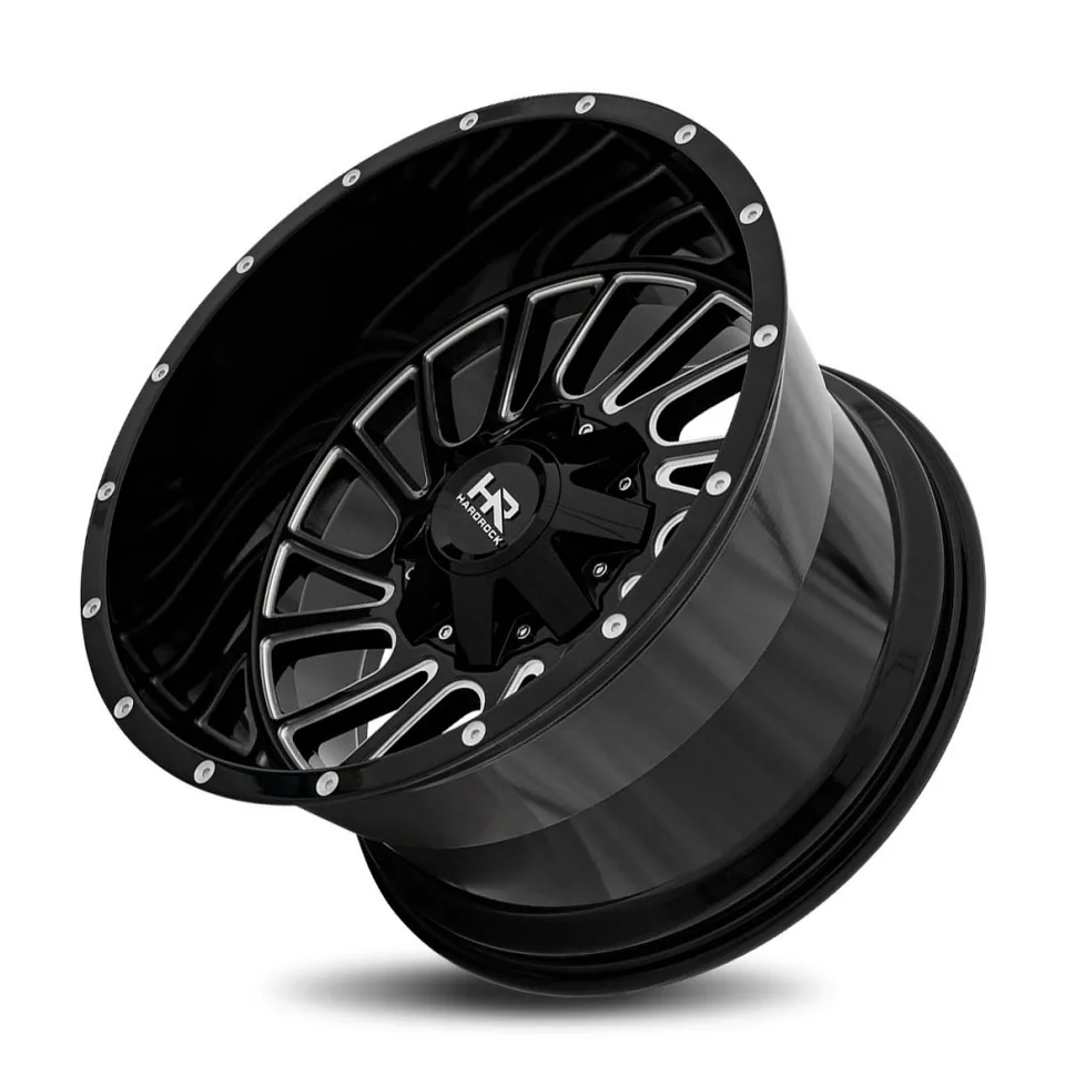 Hardrock Off-Road H708 Overdrive Gloss Black Milled 6x135 3 of 3