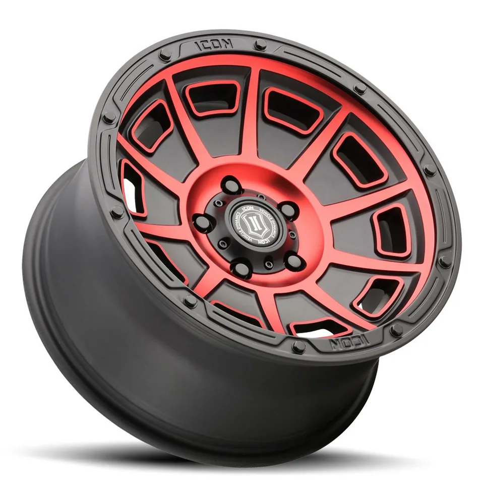 ICON Victory Satin Black w/ Red Tint 3 of 3
