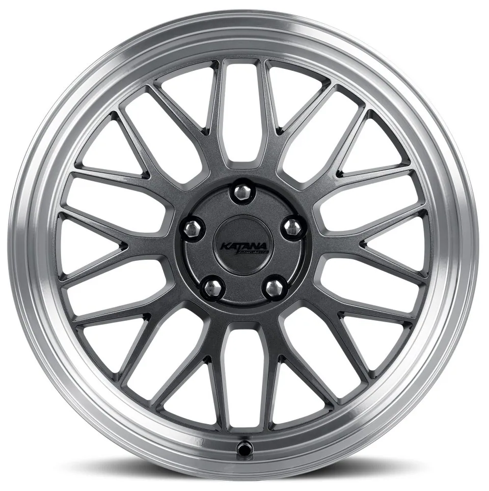 Katana Racing KR06 Gloss Gunmetal Machined Lip 2 of 3