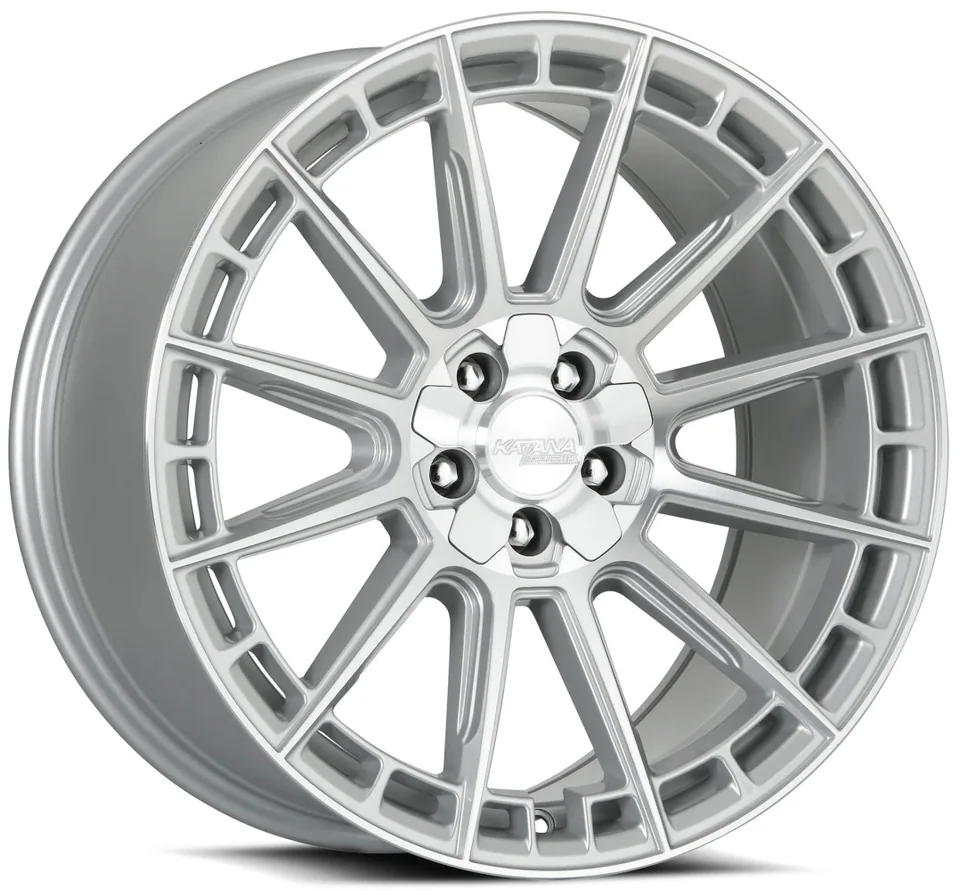 Katana Racing KR11 Gloss Silver Machined 5x100 | 1 of 2
