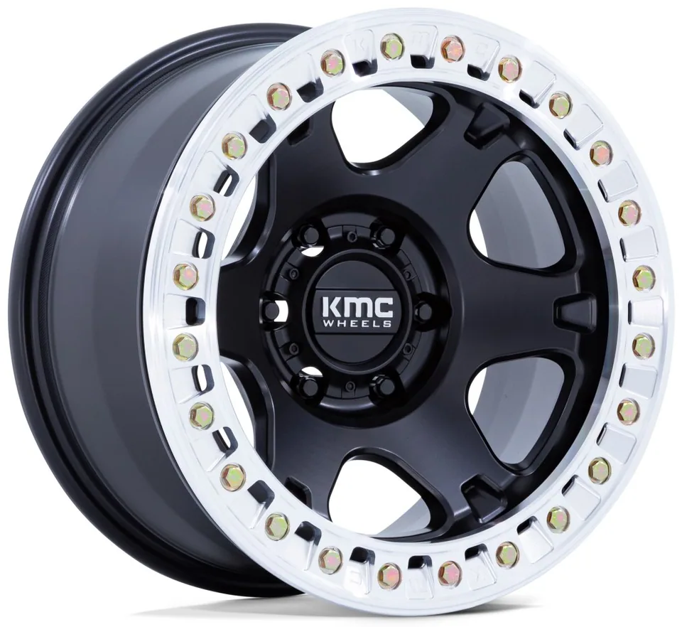 KMC KM238 VI Beadlock Satin Black w/ Machined Lip 7 of 12
