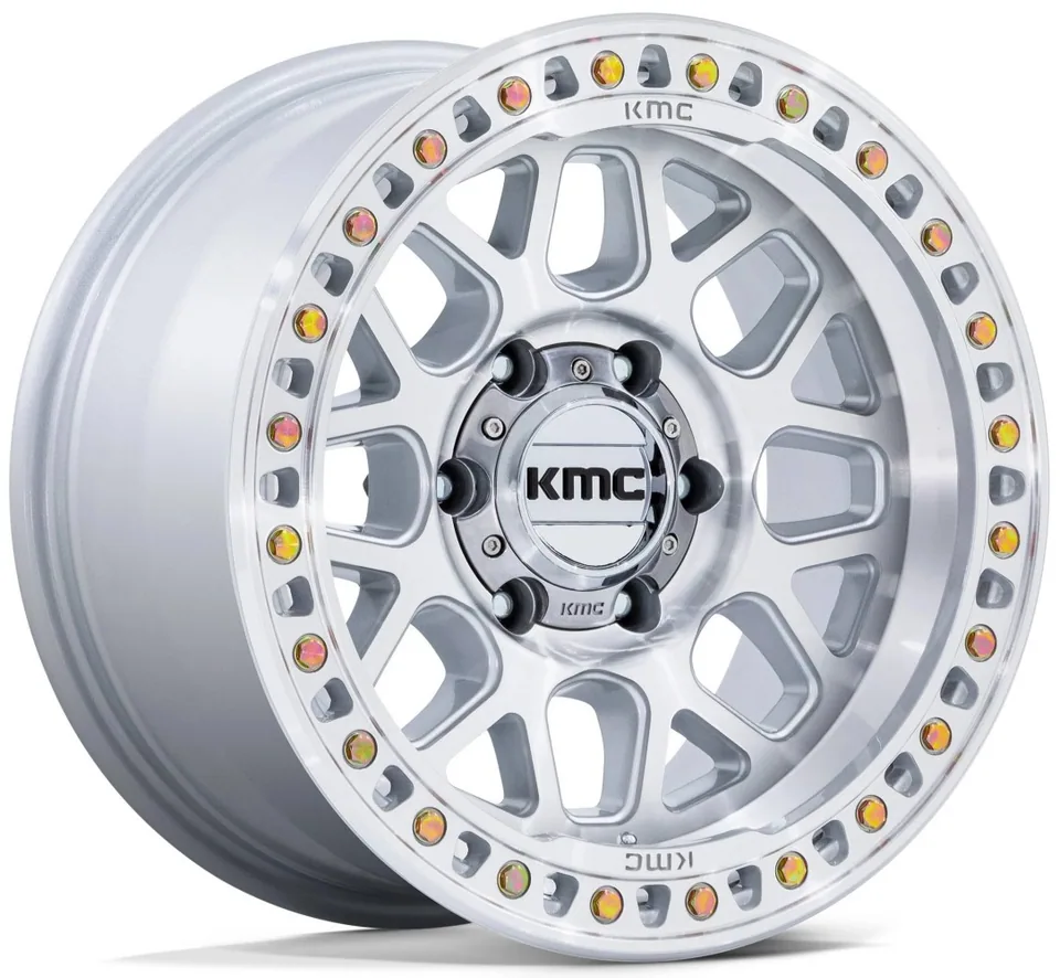KMC KM549 GRS Gloss Silver Machined 1 of 1