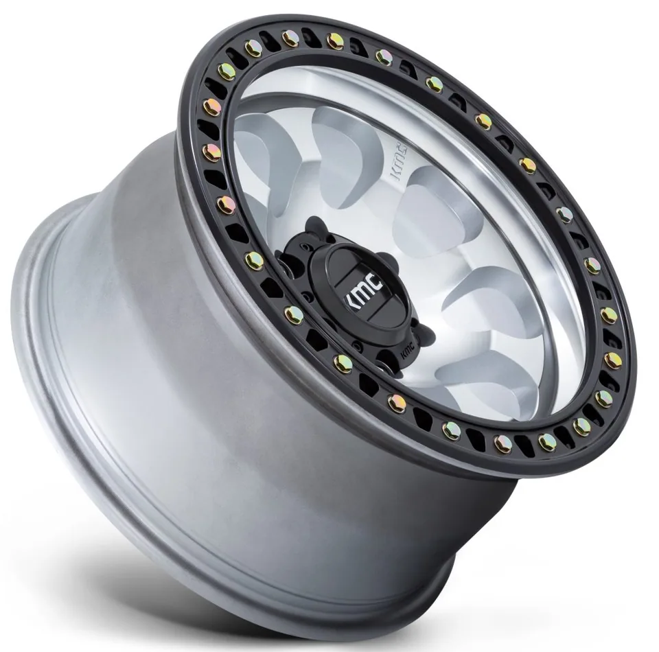 KMC KM550 Riot SBL Machined w/ Satin Black Lip 3 of 3