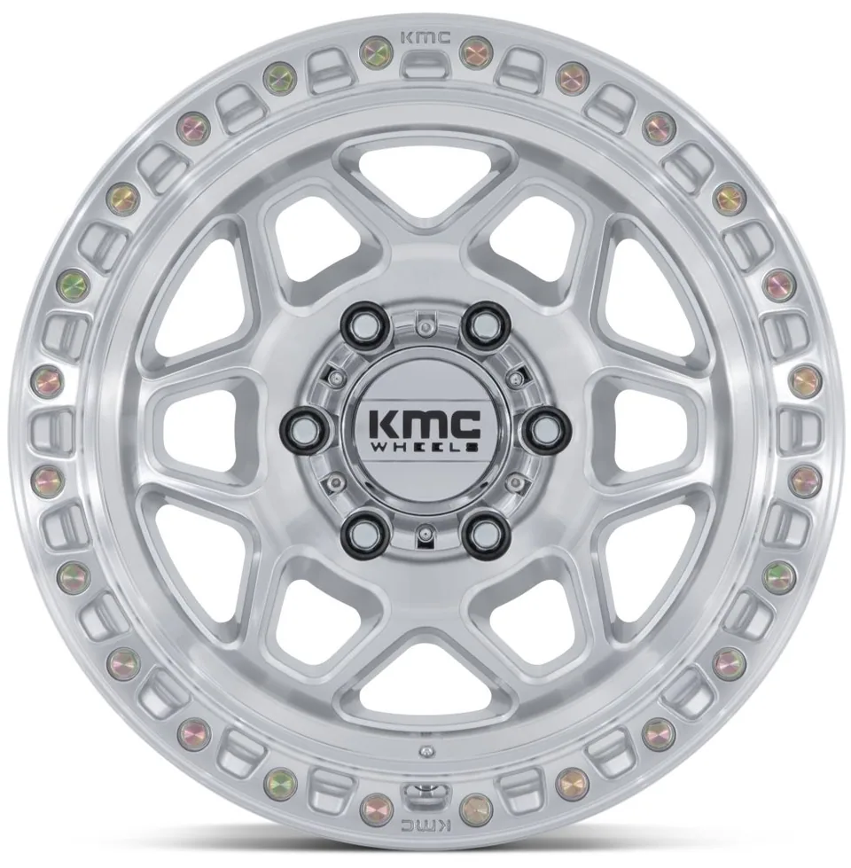 KMC KM553 Torx Gloss Silver Machined 2 of 3
