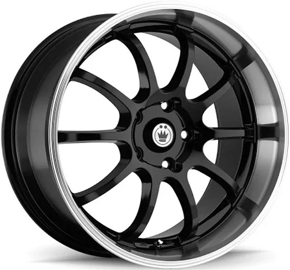 Konig Lightning Gloss Black w/ Machined Lip 5x100 1 of 1