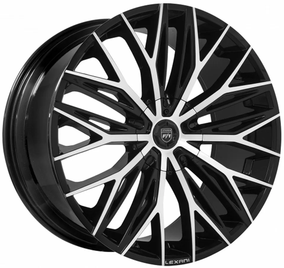 Lexani Aries Gloss Black Machined w/ Cap 6x135 1 of 3