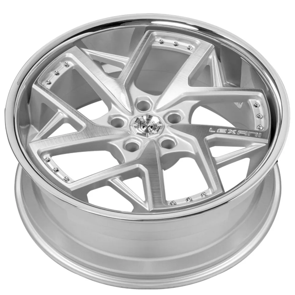 Lexani Devoe Silver Machined w/ Stainless Steel Chrome Lip 2 of 2