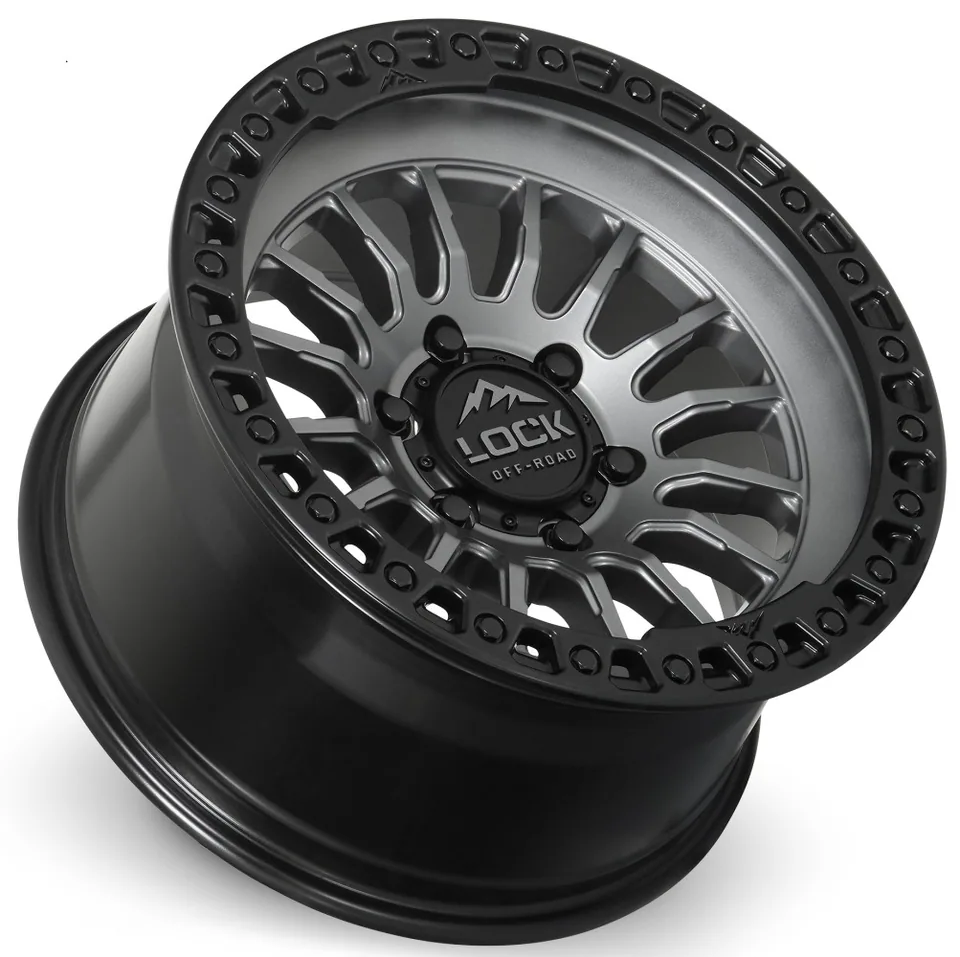 Lock Off-Road Grit Matte Grey w/ Matte Black Ring 2 of 2