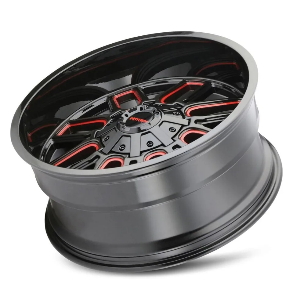 Mayhem Cogent 8107BTR Gloss Black w/ Prism Red 6x135 3 of 3