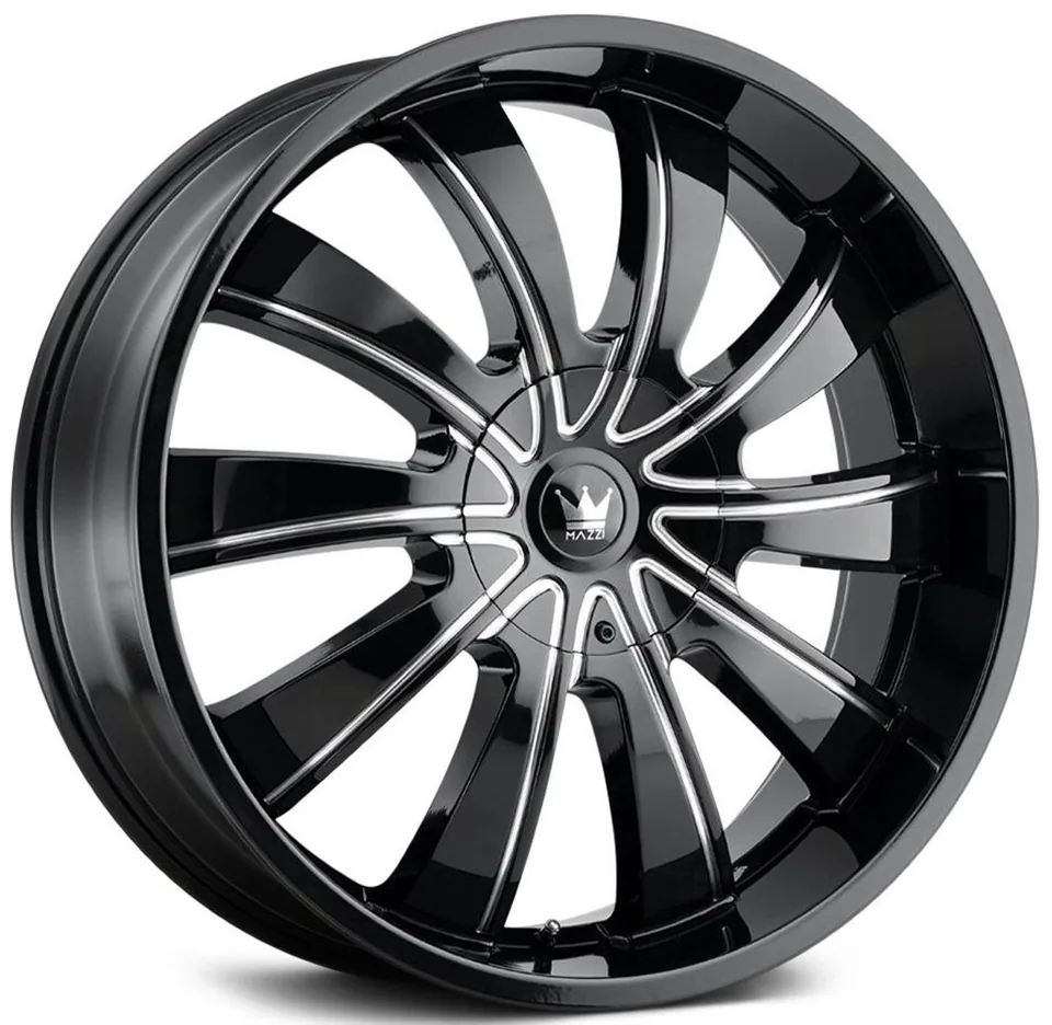Mazzi Rolla 374 Gloss Black w/ Milled Spokes 5x5/127 2 of 3