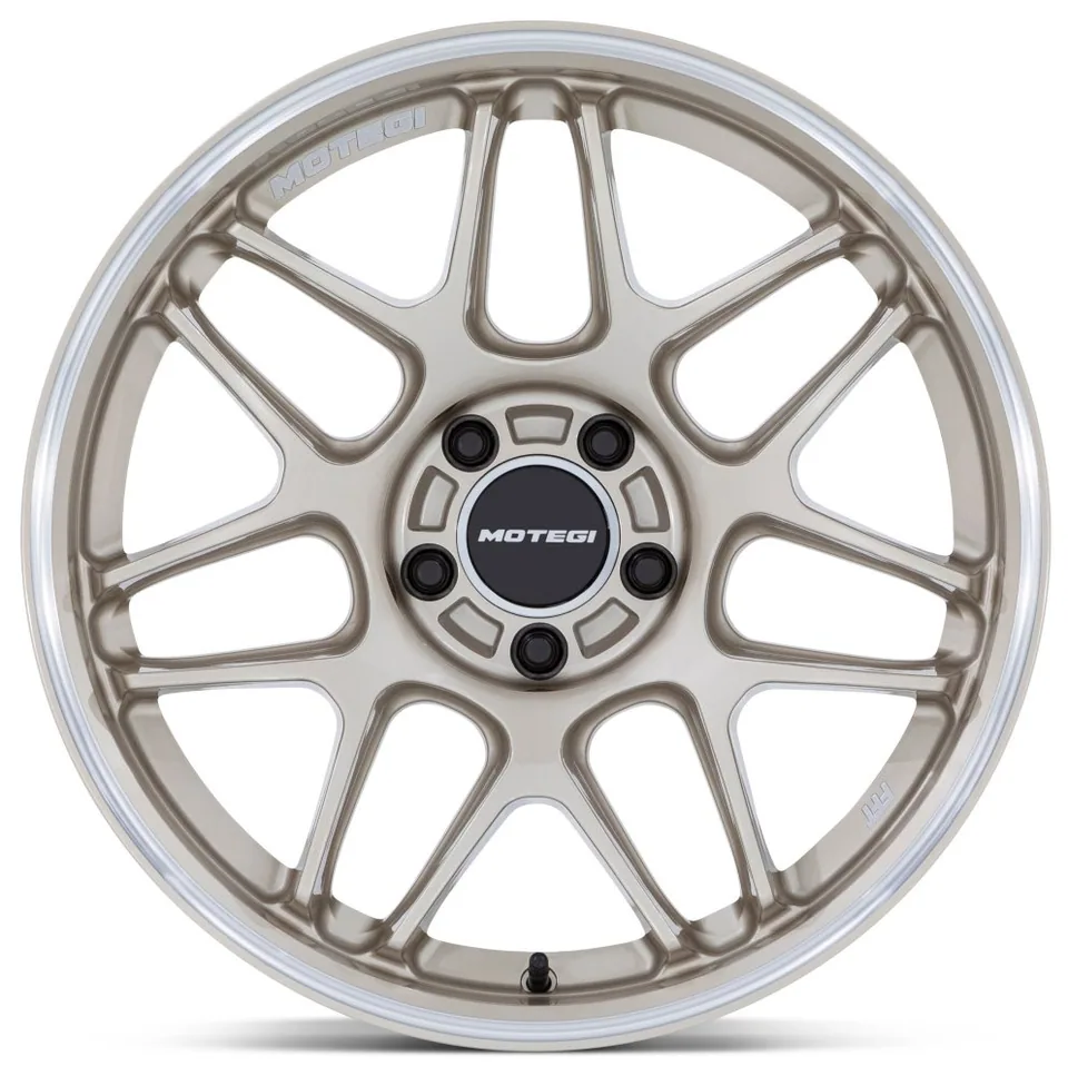 Motegi MR158 Motorsport Gold w/ Machined Lip 2 of 3