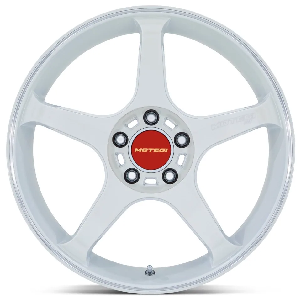 Motegi MR159 Matsuri White Pearl w/ Machined Lip Stripe 2 of 3