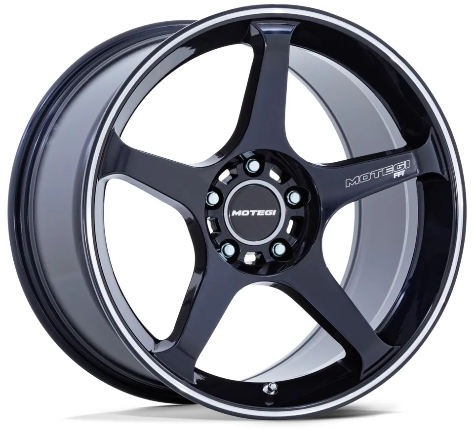 Motegi MR159 Obsidian Blue w/ Machined Lip Stripe 1 of 3