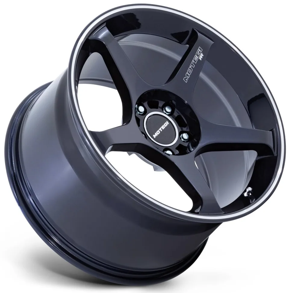 Motegi MR159 Obsidian Blue w/ Machined Lip Stripe 2 of 3