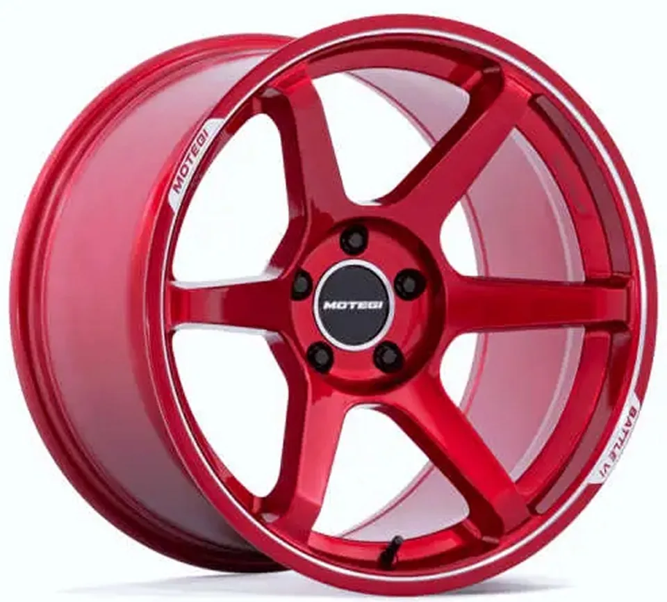 Motegi MR160 Cherry Red Metallic w/ Machined Lip 1 of 1