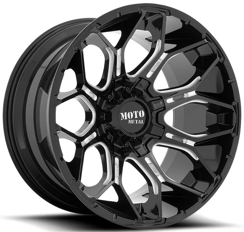 Moto Metal MO808 Gloss Black Milled 6x135 2 of 3