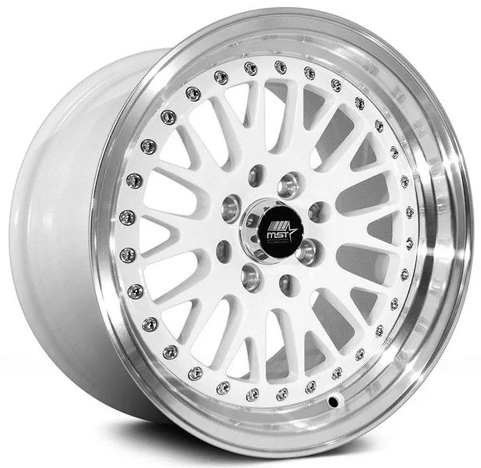 MST MT10 White w/ Machined Lip 4x100 1 of 1