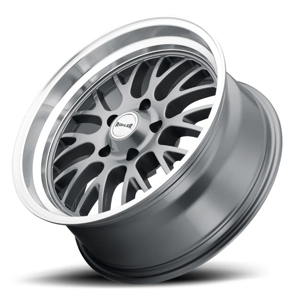 Ridler 607 Grey w/ Machined Lip 2 of 2
