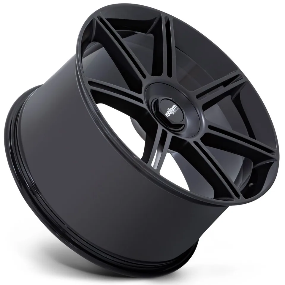 Rotiform Forged FRA Gloss Black w/ Matte Black Spokes R907 2 of 3