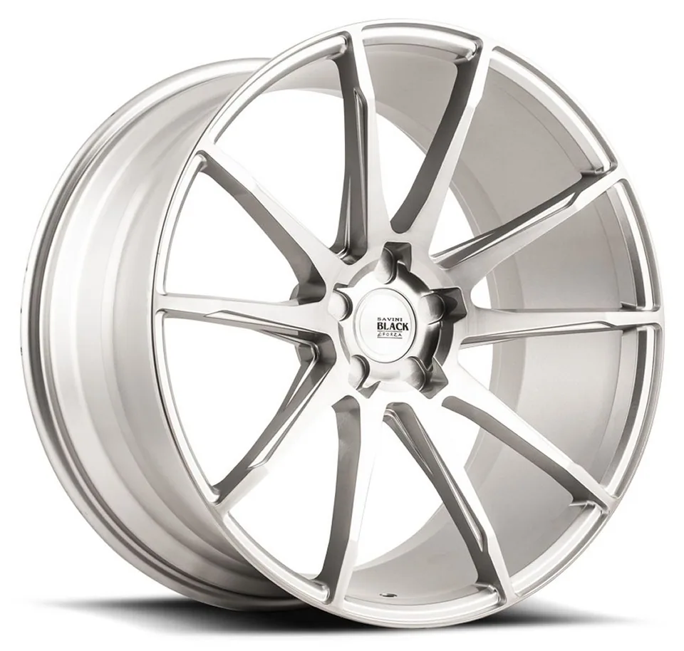 Savini Black Di Forza BM12 Brushed Silver 4 of 6