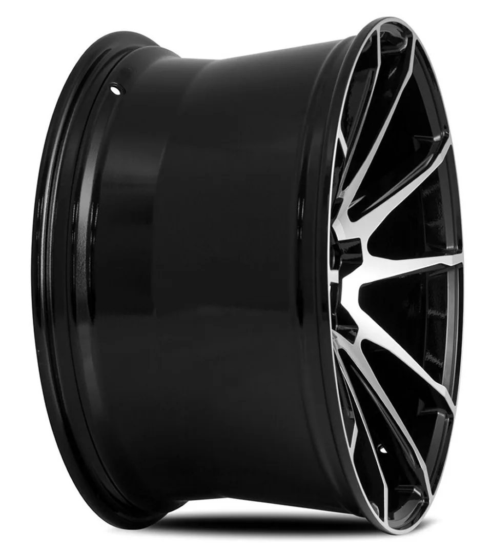 Savini Black Di Forza BM12 Gloss Black w/ Machined Face 2 of 3