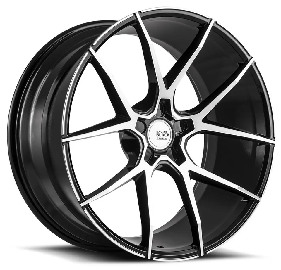 Savini Black Di Forza BM14 Gloss Black w/ Machined Face 1 of 3
