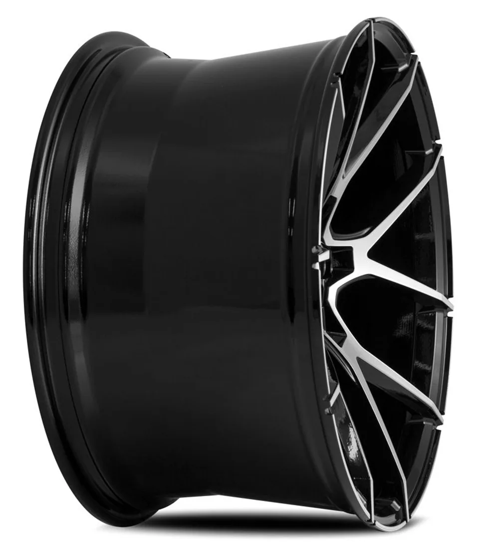 Savini Black Di Forza BM14 Gloss Black w/ Machined Face 2 of 3