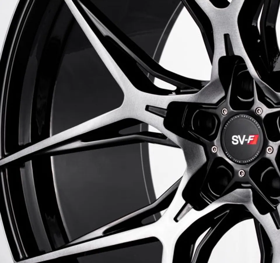 Savini SV-F5 Gloss Black w/ Double Dark Tint 2 of 2