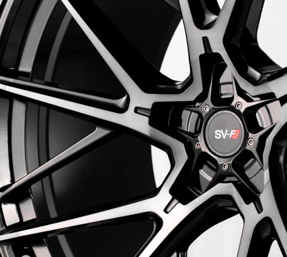Savini SV-F6 Gloss Black w/ Double Dark Tint 2 of 4