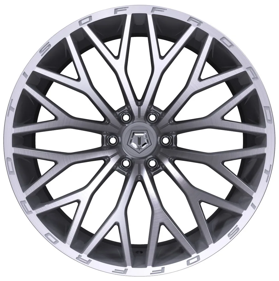 TIS Off-Road 566BSM Brushed Silver & Milled 2 of 3