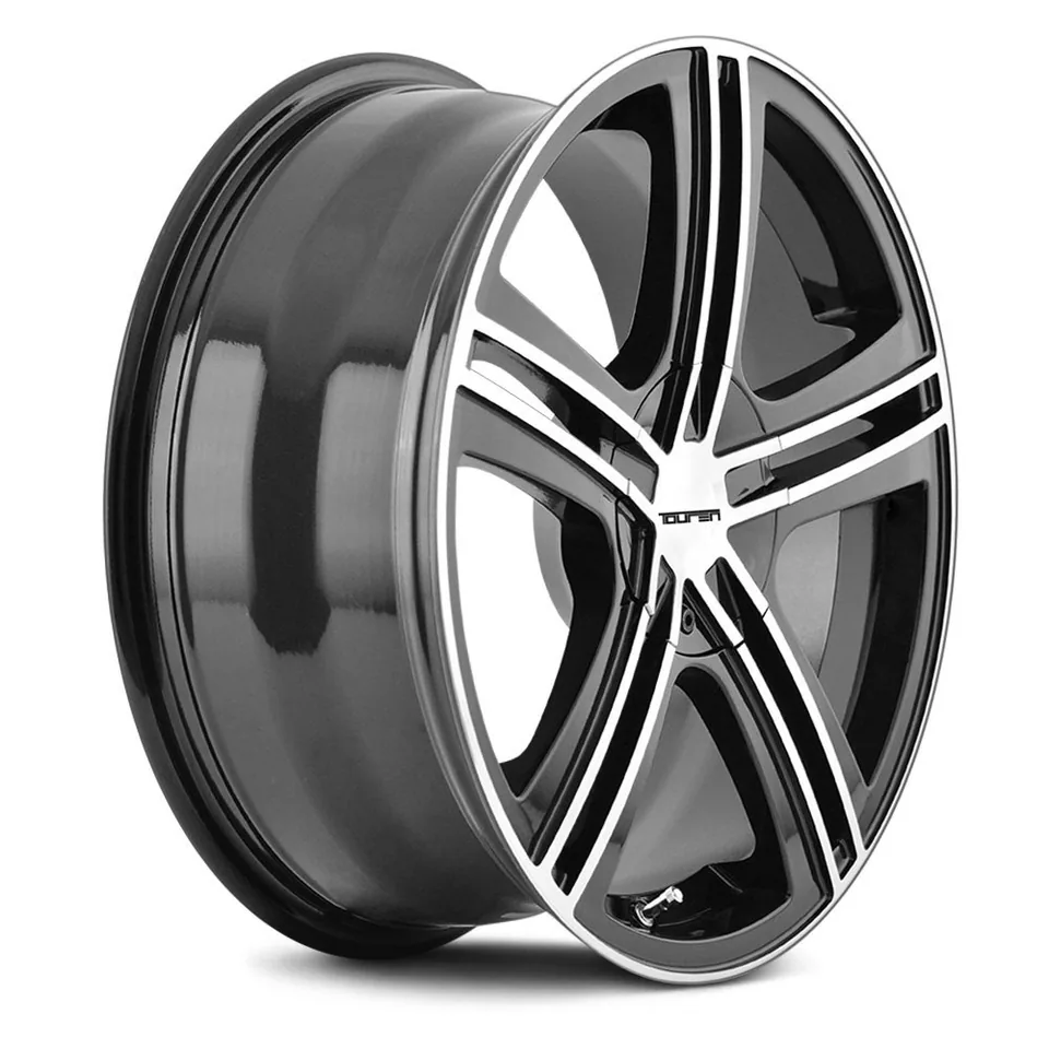 Touren TR62 Gloss Black Machined Face & Machined Lip 5x100 2 of 2