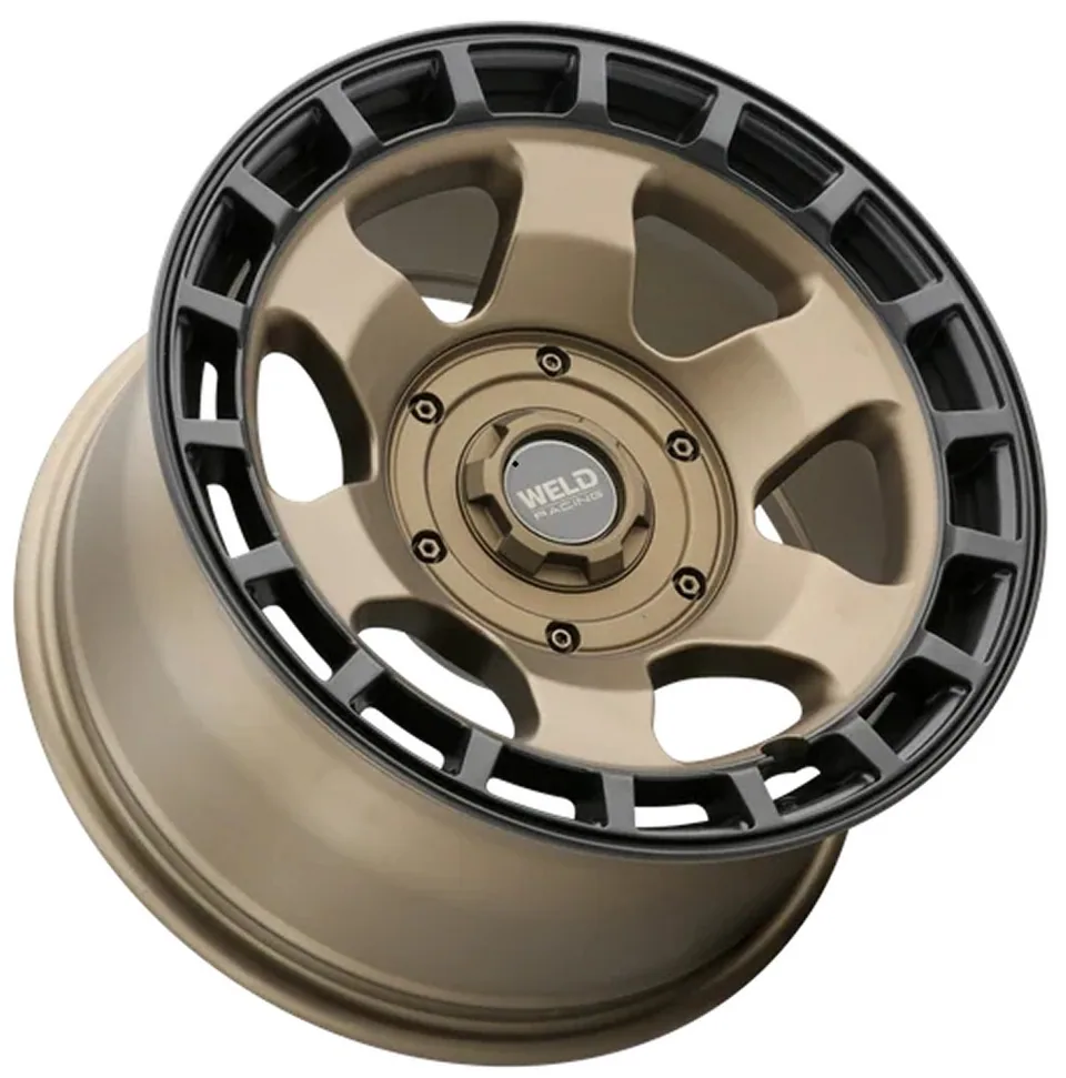 Weld Off-Road Ridge W150 Satin Bronze w/ Satin Black Ring 5x114.3/4.5 | 2 of 2