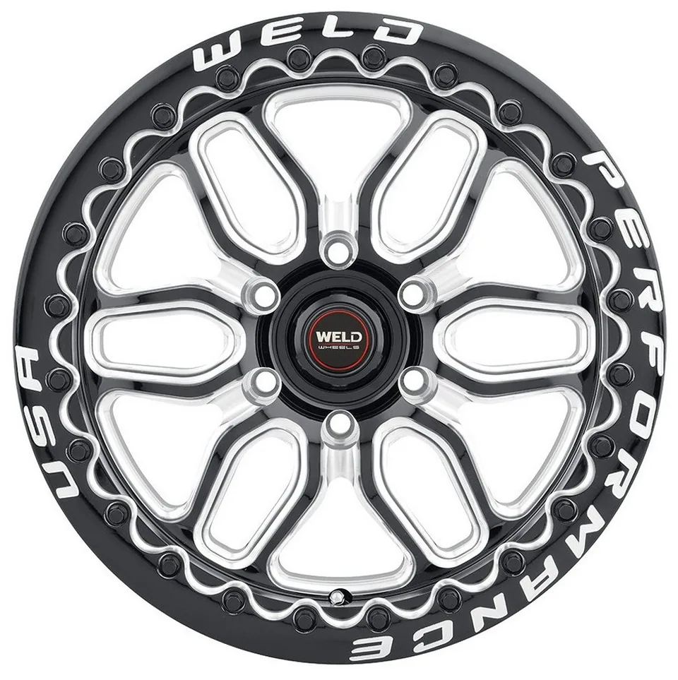 Weld Performance Laguna 6 Beadlock S903 Gloss Black Milled Machined 2 of 3